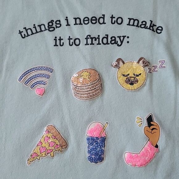 5/$25 🧡 Girl's Graphic Tee Sz Large - Picture 2 of 4